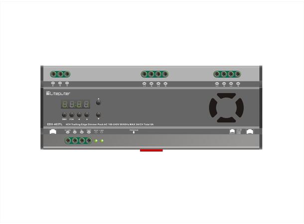 Liteputer EDX-403TL Trailing-Edge Dimmer 4 kanaler. DMX