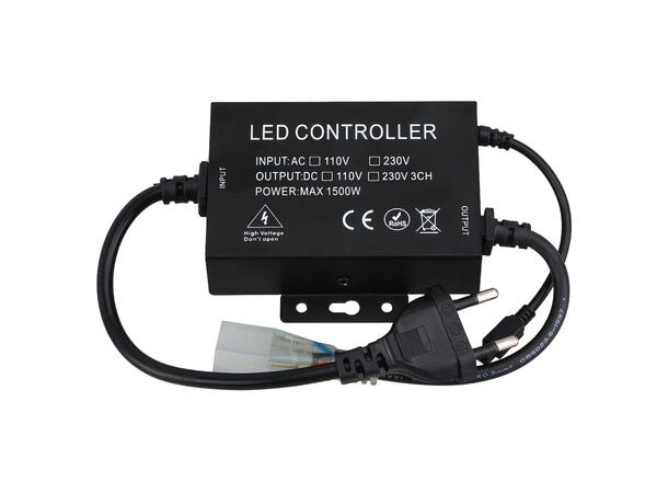 SBL Dimmer for 230V LED dual color LED IR fjernkontroll inkl.