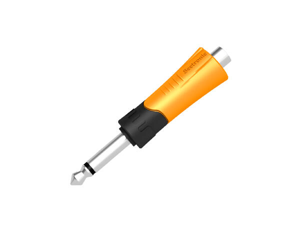 SEETRONIC MP2-RF overgang 6,3mm mon.jack han til RCA hun