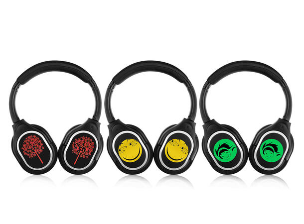 EARGEAR RF998 trådløs hodetelefon, HiFi For silent disco. 863-865MHz