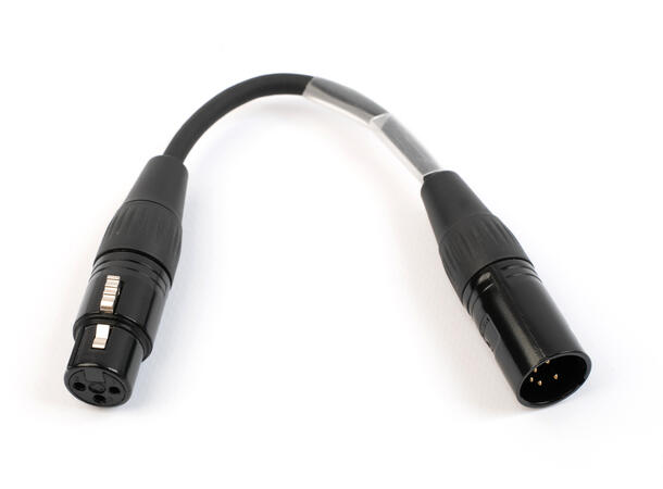 KAGU DMX-overgang 5pin han/3pin hun 20cm. Krymp for merking