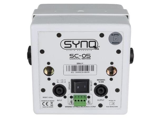 SYNQ SC-05 Høyttaler 5" coax Hvit. 250W/16Ohm. Maks SPL 119dB