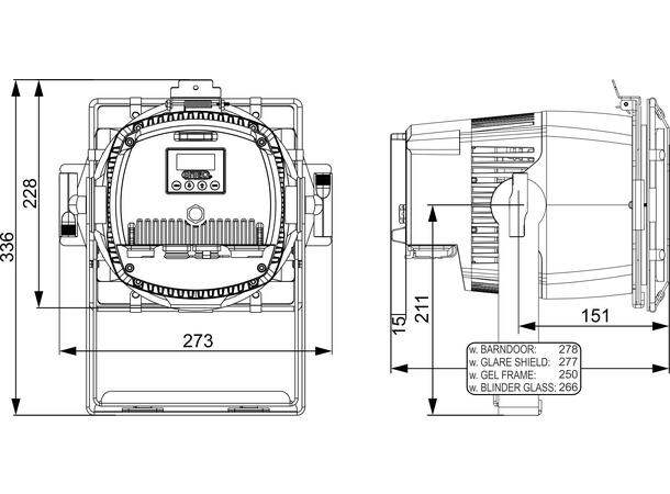 BRITEQ BT-SUNRAY 130R LED Projector 130W hvit COB (3000K, CRI>97)