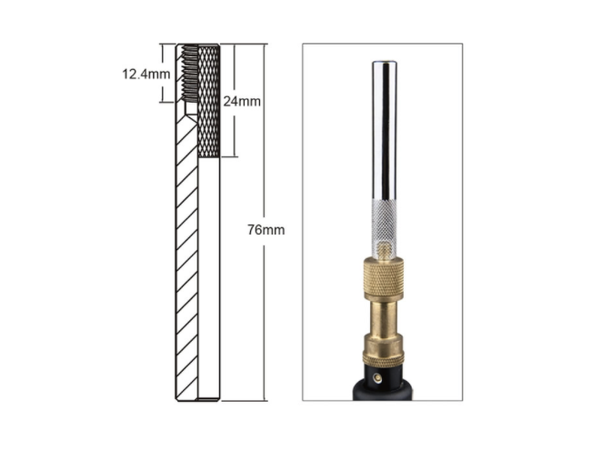 KUPO KP-KS06 Stud 1/4"-20 Thread 3/8" Stud For Stand Top