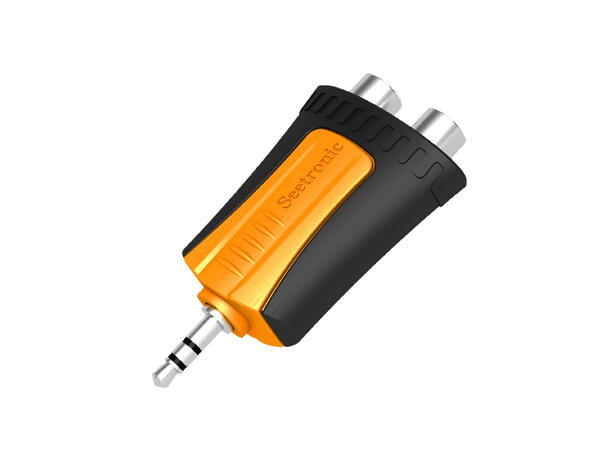 SEETRONIC MMJ3-2RF overgang 3,5mm st.jack han-2 x RCA hun