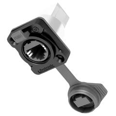 SEETRONIC SE8FDYH-60-B RJ45, IP65 Black. D-panel. Feed thru
