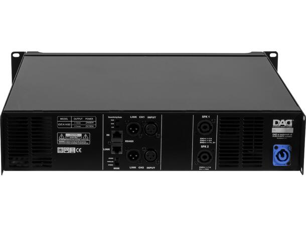 DAD IDEA1402 Forsterker 2 x 700W @ 4ohm DSP. Bridge mode 1250W @ 8 Ohm