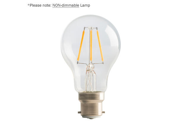 LUCECO 4W LED Clear GLS Filament Lamp B22 2700K