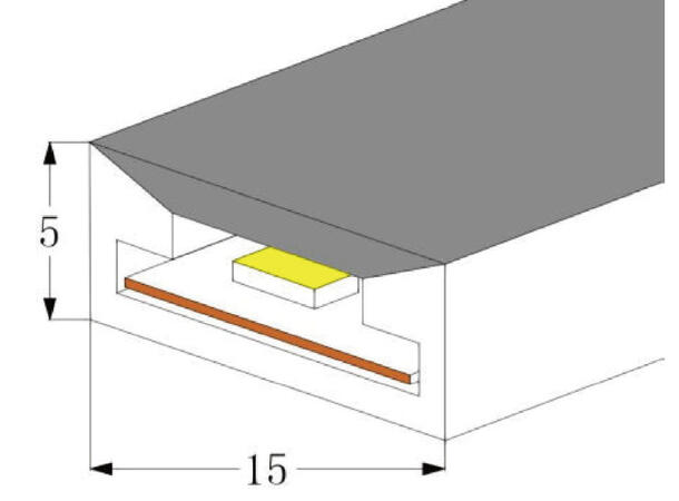 SBL silikonprofil IP67 15x5mm 100m Bøybar. For 12mm PCB