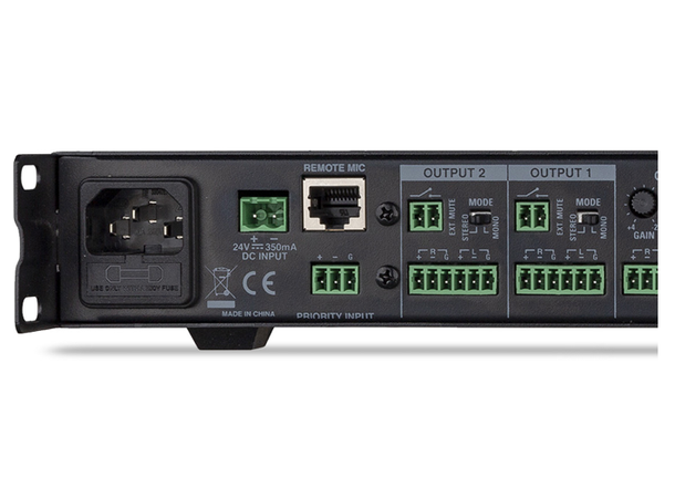 AUDIOPHONY PA MX82 Rackmikser 8 inn/2ut Matrisemikser med prioritet