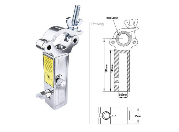 KUPO KCP-875 Slim Half Coupler w/Quick Release