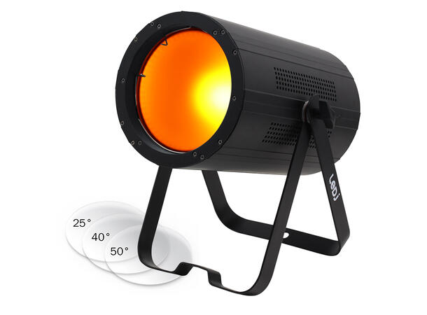 LEDJ 150W COB RGBA Par 25°, 40° and 50° linser inkludert