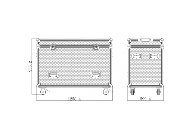 PROLIGHTS FCLPANEL3U Flightcase for 3 x ECLPANELTWC
