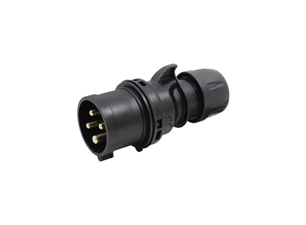 PCE 16A 415V 3P+E sort plugg 014-6x