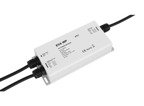 SBL LED driver IP67 LED repeater 4 x5A. 100-240VAC inn