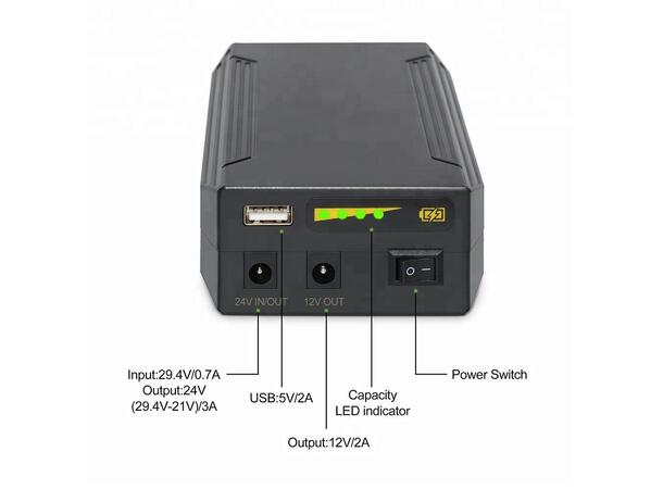 SBL Oppladbar batteripakke, 24/12/5V 3200mAh