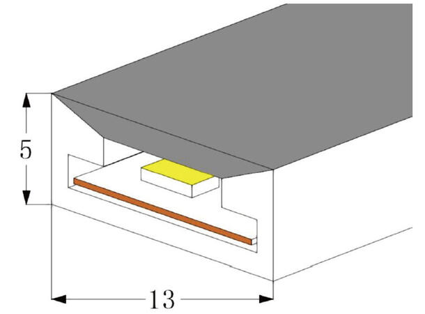 SBL silikonprofil IP67 13 x5mm, 100m Bøybar. For 10mm PCB