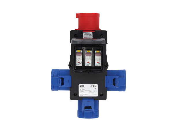PCE strømdistribusjon 400V/32A 1 x 400V/32A inn til 3 x 230V/32A ut