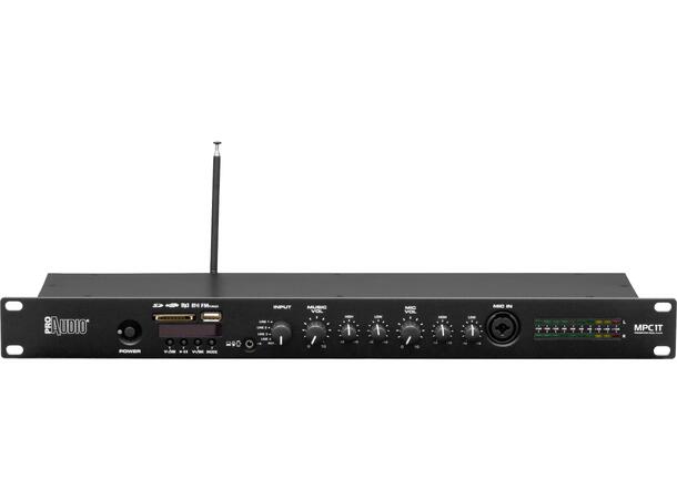 PROAUDIO MPC1T mikser/preamp m/BT og FM Bluetooth, FM, USB/SD/MP3