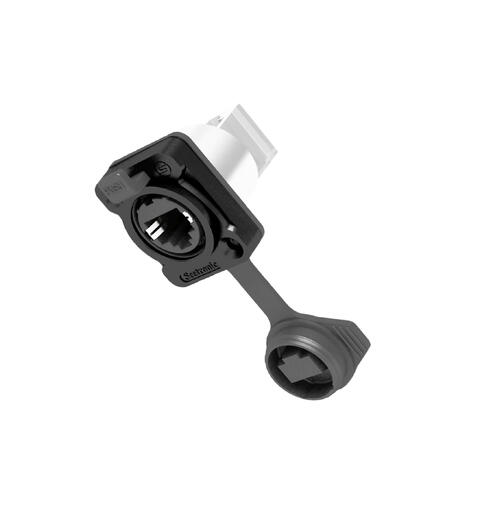 SEETRONIC SE8FDYH-61-B RJ45, IP65 Black. D-panel. Feed thru