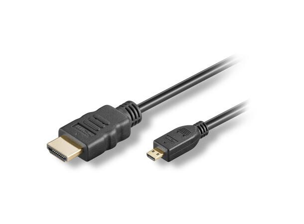 BASIC HDMM-0100 HDMI Han-Micro HDMI Han 1m. Sort