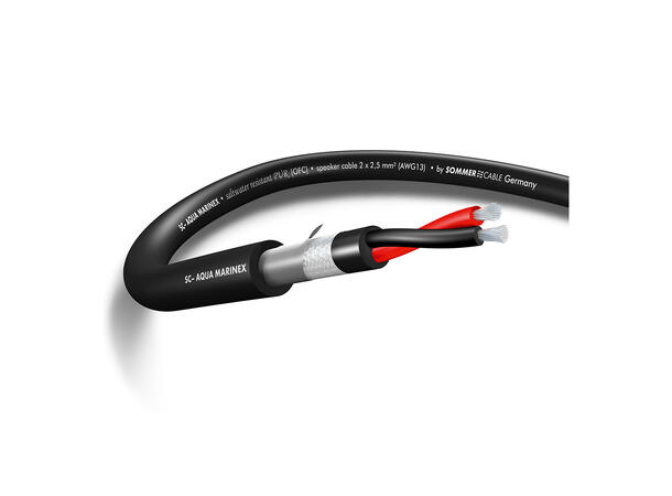SOMMER Aqua Marinex S 225 Høyt.kabel 2 x 2,50 mm², PUR-SR Ø 8,20 mm, sort