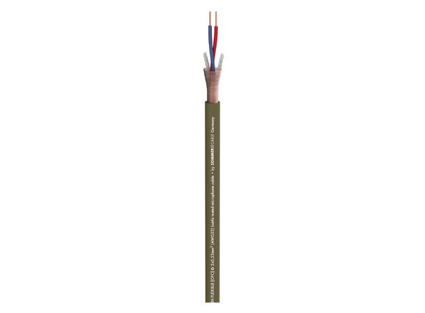 SOMMER Captain Flexible Mikrofonkabel 2 x 0,22 mm², PVC Ø 6,50 mm, olivengrønn