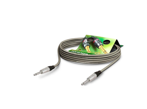 SOMMER ME10-215 Høyttalerkabel, 5m grå, 2x 1,50mm² | jack / jack, NEUTRIK