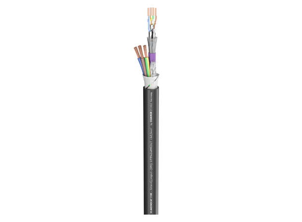 SOMMER Monocat 110C Hybridkabel power: 3 x 2,50 mm²x CAT.7, PVC, sort