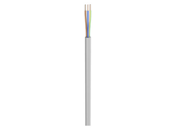 SOMMER NYM-J Strømkabel 3x 1,50mm², PVC FH, Ø 8,20mm, grå, Eca