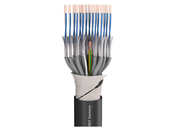SOMMER Quantum QMC16 Multikabel SPVC, sort | 2 x 0,14 mm², 16 par