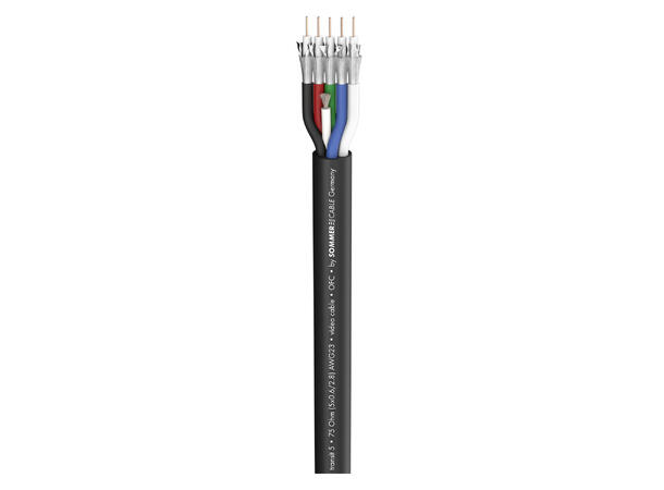 SOMMER Transit 5 HD Videokabel 1 x 0,60/2,80, PVC Ø 13,80 mm, sort