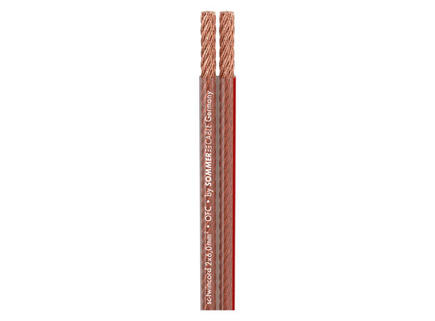 SOMMER Twincord Høyttalerkabel 1 x 2 x 6,00 mm², PVC, transparent
