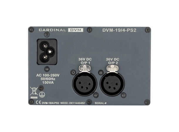 CARDINAL DVM DVM-194-PS2 Strømforsyning Passer DVM-194 serie. Maks 3 enheter
