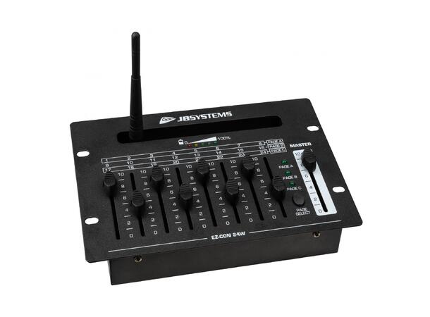 JB Systems EZ-CON 24W DMX kontroller 24ch. W-DMX. Oppladbar. Innb.PSU,3pinDMX