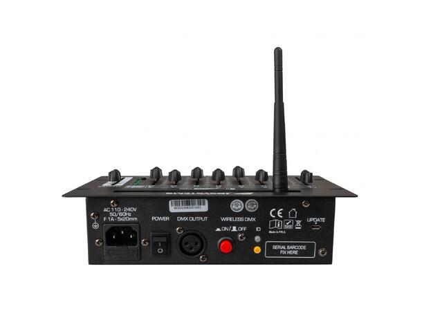 JB Systems EZ-CON 24W DMX kontroller 24ch. W-DMX. Oppladbar. Innb.PSU,3pinDMX