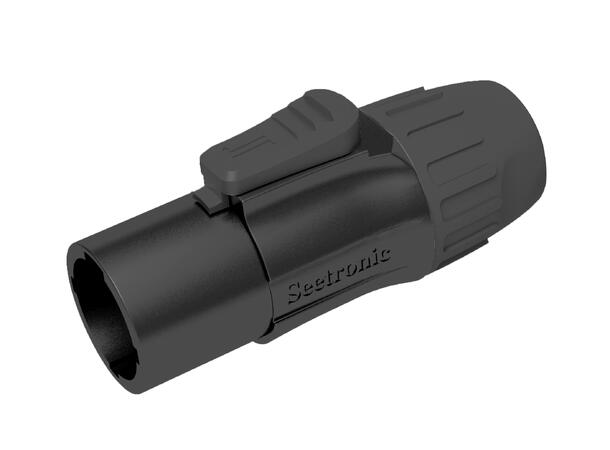 SEETRONIC SAC3MX-09 han for kabel Sort, strøm ut. 16A/250V, komp. m/ TRUE1