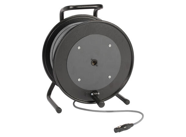 SOMMER B4E6H DMX-kabel på trommel, 50m 5-pin, XLR / XLR, NEUTRIK , grå. Fullk.