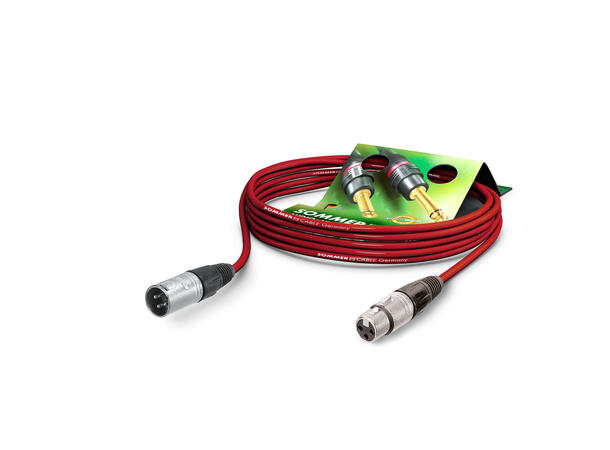 SOMMER CS01 Mikrofonkabel, 7,5m, rød 2 x 0,34 mm² | XLR / XLR, NEUTRIK