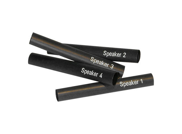SOMMER Krympestrømpe merket Speaker 1-4 Sort. Ø9.5mm før krymping. Lengde 90mm