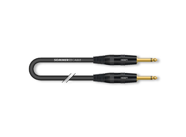 SOMMER LXGV-1000-SW Instr.kabel 10m. Sort. Ø6.3mm Jack/Jack