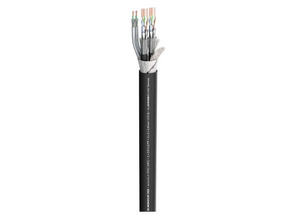 SOMMER Monocat 202 Hybridkabel 2 x CAT.7, DMX: 2 x 0,25 mm², PVC, sort