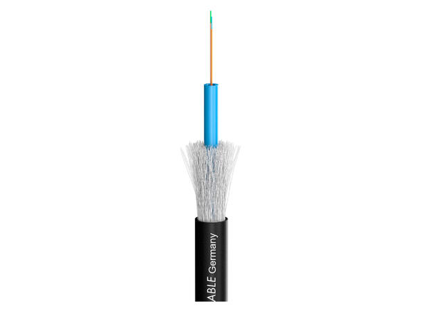 SOMMER Octopus-G Fiberkabel, OM3C 8 x 50/125 µm OM3, FRNC / LSZH, sort