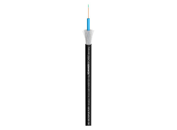 SOMMER Octopus-G Fiberkabel, OM3C 8 x 50/125 µm OM3, FRNC / LSZH, sort