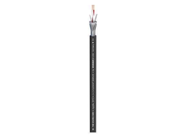 SOMMER Source MKII Mikrofonkabel 2 x 0,25 mm², PVC Ø 6,50 mm, sort