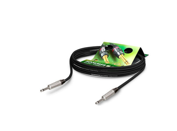 SOMMER TRN2-0300-SW Instr.kabel 3m. Sort. NEUTRIK Plugger