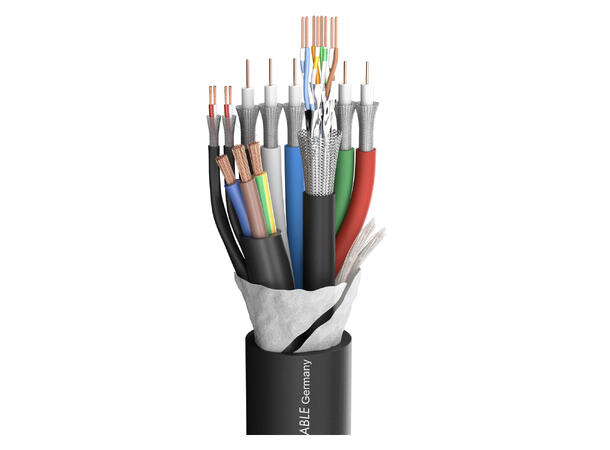 SOMMER Transit MC5231 HD-0.8 Videokabel power/video/audio/CAT7.e, PVC, sort