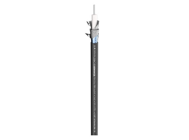 SOMMER Vector Plus Videokabel, 12G-SDI 1 x 1,30, PVC, sort, Eca