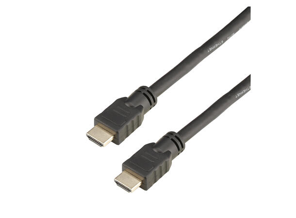 BASIC HD14-1500-SW HDMI kabel, 4 K. 15m Sort. Braided, 19 x 0,15 mm²
