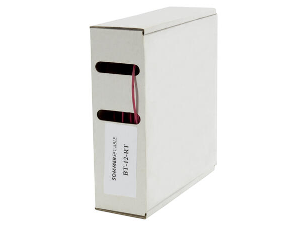 SOMMER BT-12/RT Krympestrømpe, 12 meter 1,2mm, rød